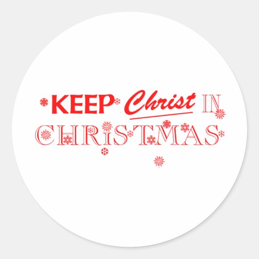 Hou je Christus vol kerstmis Ronde Sticker (Voorkant)