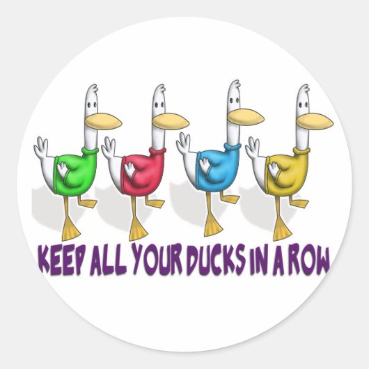 hou je eenden bij elkaar ronde sticker (Voorkant)