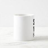 Hou je gezicht muzieknoten dicht koffiemok (Center)