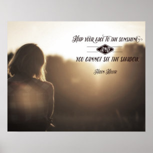 Hou je gezicht naar de zon. poster