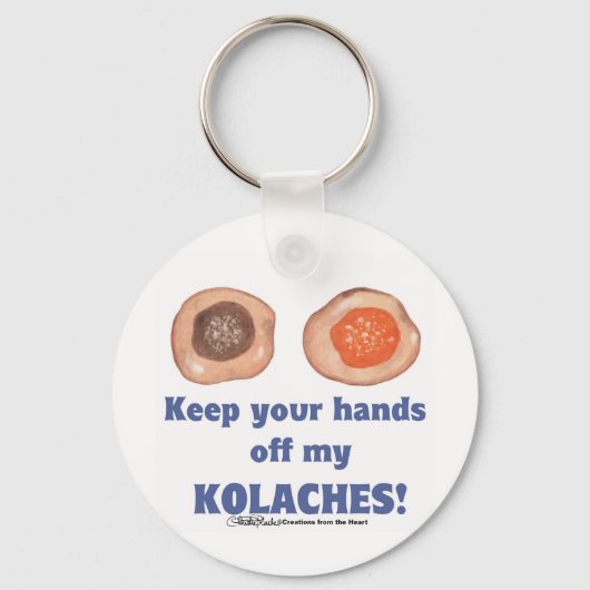 Hou je handen van m'n KOLACHES. Button Sleutelhang Sleutelhanger (Voorkant)