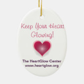 "Hou je hart gloeiend" Keramisch Ornament (Achterkant)