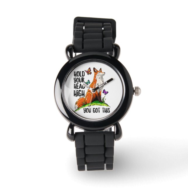 Hou je hoofd hoog, je hebt deze vos horloge (Voorkant)