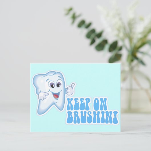 Hou je in de borstel. briefkaart (Staand voorkant)