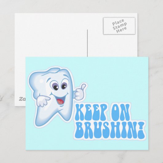 Hou je in de borstel. briefkaart (Voorkant / Achterkant)