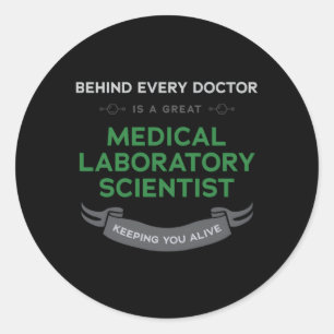 Hou je in leven Medisch Laboratorium Wetenschappel Ronde Sticker