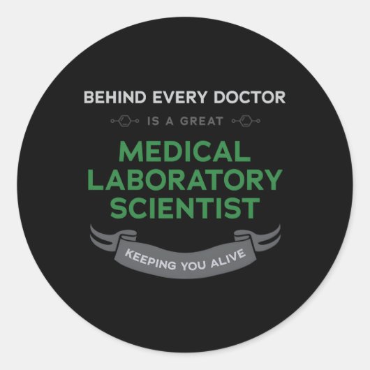 Hou je in leven Medisch Laboratorium Wetenschappel Ronde Sticker (Voorkant)