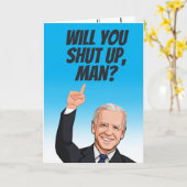 Hou je je mond, Man? Birthday Kaart (Gele Bloem)