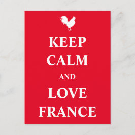 Hou je kalm en hou van Frankrijk Briefkaart