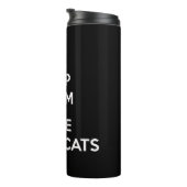 Hou je kalm en hou van zwarte katten thermosbeker (Geroteerd rechts)