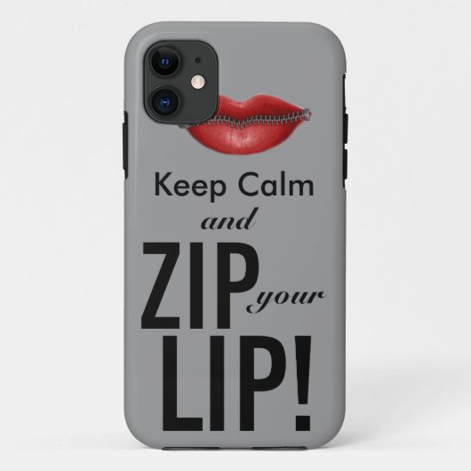 hou je kalm en zip je lippen grappige parodie Case-Mate iPhone case (Achterkant)