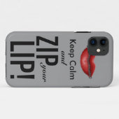 hou je kalm en zip je lippen grappige parodie Case-Mate iPhone case (Achterkant (horizontaal))