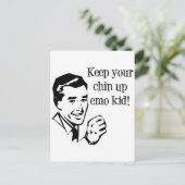 Hou je kin omhoog met Emo Kind! Briefkaart (Staand voorkant)