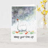 "Hou je kin omhoog!" Wenskaart Kaart (Gele Bloem)