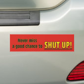 Hou je kop! bumpersticker (Op auto)