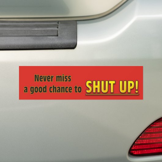Hou je kop! bumpersticker (Op auto)