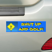 Hou je kop en Golf. - Langzame Golfer Golf Cart St Bumpersticker (Op auto)