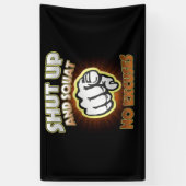 Hou je kop en knijp geen uitzonderingen in spandoek (Verticaal)