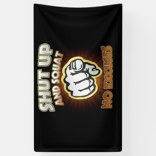 Hou je kop en knijp geen uitzonderingen in spandoek (Verticaal)