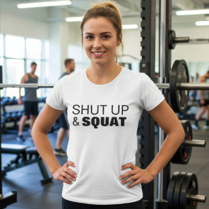 Hou je kop en krap de motivatie van de werkout t-shirt