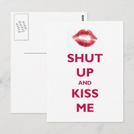 Hou je kop en kus me. briefkaart (Voorkant / Achterkant)