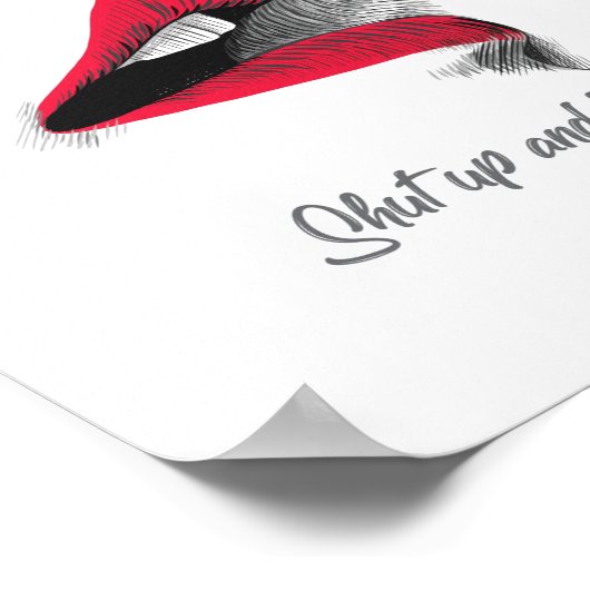 Hou je kop en kus me grappig citaat poster (Hoek)