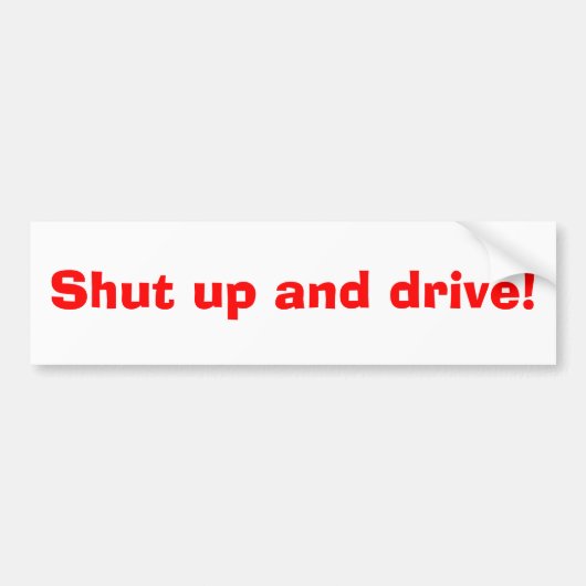 Hou je kop en stuur. bumpersticker (Voorkant)