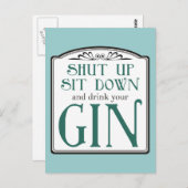 Hou je kop, ga zitten en Drink je kin Briefkaart (Voorkant / Achterkant)