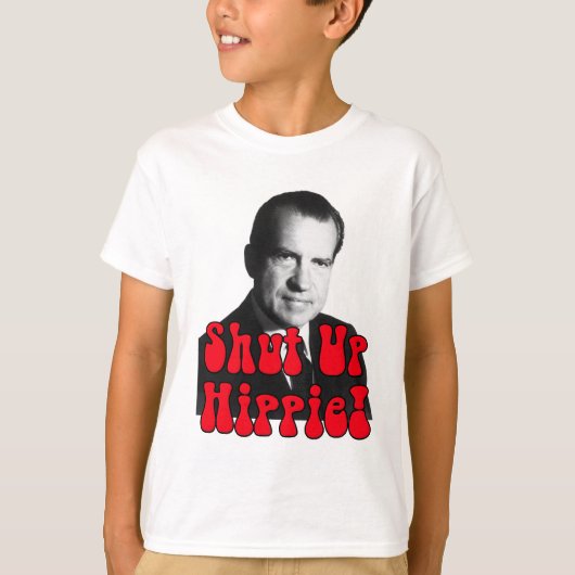 Hou je kop Hippie — Richard Nixon T-shirt (Voorkant)
