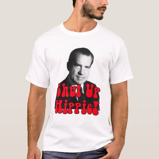 Hou je kop Hippie — Richard Nixon T-shirt (Voorkant)
