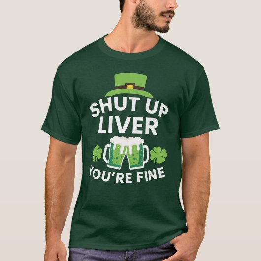 Hou je kop, Lever je bent goed grappig St. Patrick T-shirt (Voorkant)