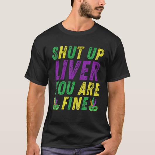Hou je kop, Lever je bent Mardi Gras Party 2022 T-shirt (Voorkant)