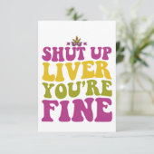 Hou je kop Liver je bent goed grappig Mardi Gras G Bedankkaart (Staand voorkant)