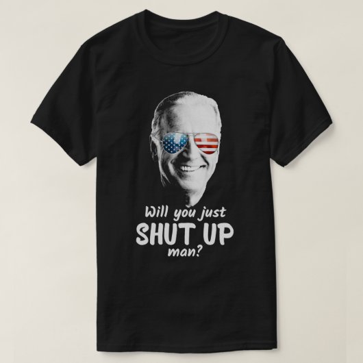 Hou je kop, Man Joe Biden voor President T-shirt (Design voorkant)