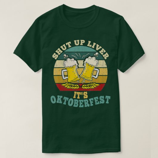 Hou je kop met zijn Oktoberfest grappige Duitse bi T-shirt (Design voorkant)