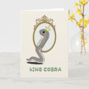 Hou Je Kroon Omhoog Grappige Cobra Aanmoedigingska Kaart