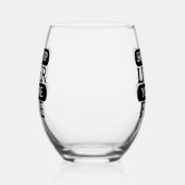 Hou je lever dicht, het gaat goed wijnglas zonder voet (Rechts)