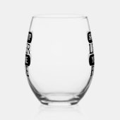 Hou je lever dicht, het gaat goed wijnglas zonder voet (Links)