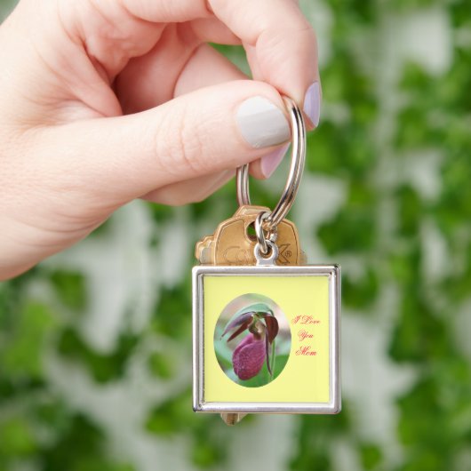 Hou je mam dame slipper bloem Sleutelhanger (Hand)