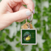 Hou je mam dame slipper bloem Sleutelhanger (Hand)