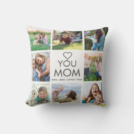 Hou je mam familie foto collage hart kussen
