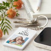 Hou je mam familie foto collage hart sleutelhanger (Voorkant Rechts)