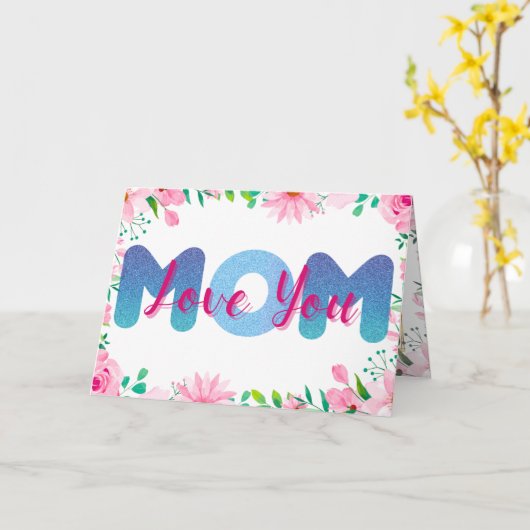 Hou je Mam gepersonaliseerde Foto's Moederdag Kaar Kaart (Gele Bloem)