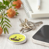 Hou je mam libellen bloemenmand Sleutelhanger (Zijkant)