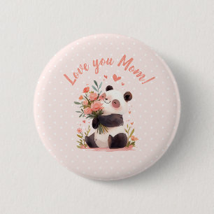 Hou je mam panda Moederdag cadeau Ronde Button 5,7 Cm