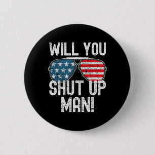Hou je Man dicht! Joe Biden Ronde Button 5,7 Cm