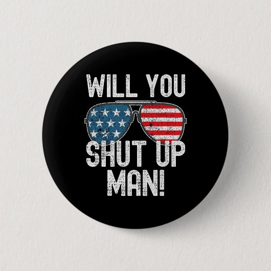 Hou je Man dicht! Joe Biden Ronde Button 5,7 Cm (Voorkant)