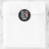 Hou je Man dicht! Joe Biden Ronde Sticker (Tas)