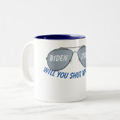 Hou je man dicht. tweekleurige koffiemok (Voorkant links)