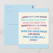 Hou je meer gelegenheid cadeau met woorden briefkaart (Voorkant / Achterkant)